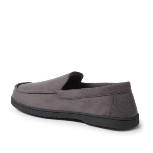 NWT Dearfoams Men's Jason Perforated Microsuede Memory Foam Indoor Outdoor Mocca - Picture 5 of 8
